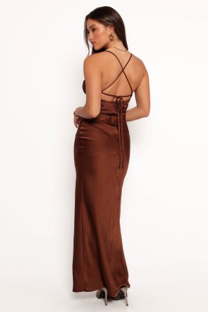 Amalia Maxi Dress – Chocolate