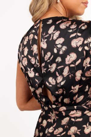 Amarlee Maxi Dress – Black Floral