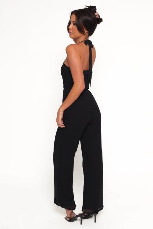 Amhran Halter Jumpsuit – Black