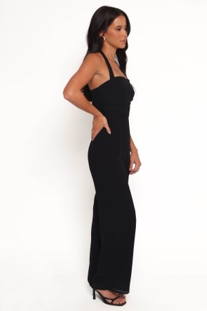 Amhran Halter Jumpsuit – Black