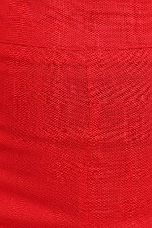 Amia Linen Blend Pants – Red