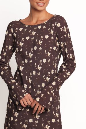 Amity Mini Dress – Brown Floral