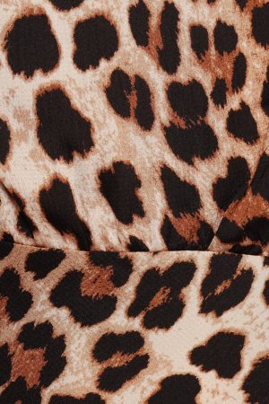 Anabelle Halter Neck Midi Dress – Leopard