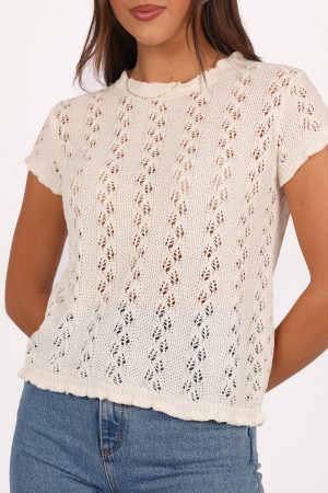 Analynn Knit Top – Cream