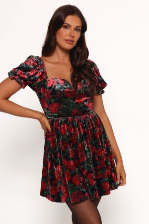 Anders Mini Dress – Black/Red