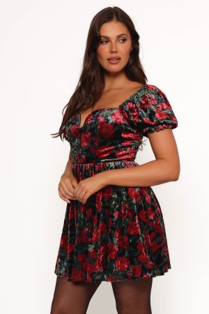 Anders Mini Dress – Black/Red