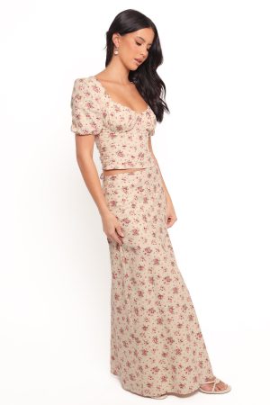 Annly Maxi Skirt – Red Floral