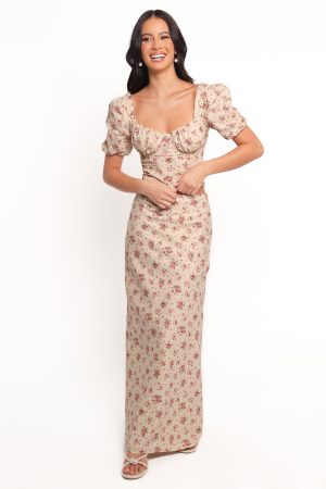 Annly Maxi Skirt – Red Floral