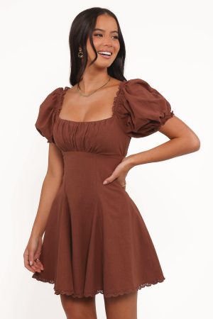 Anora Mini Dress – Cognac