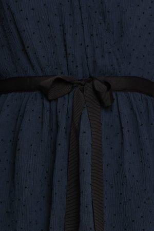 Antoinette Long Sleeve Tiered Maxi Dress – Navy