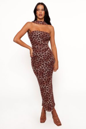 Antonie Midi Dress – Leopard