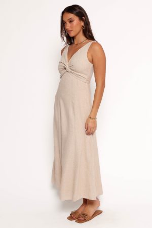 Archer Midi Dress – Oatmeal