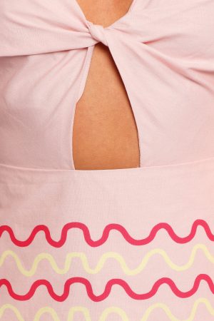 Ariarne Mini Dress – Pink Palm