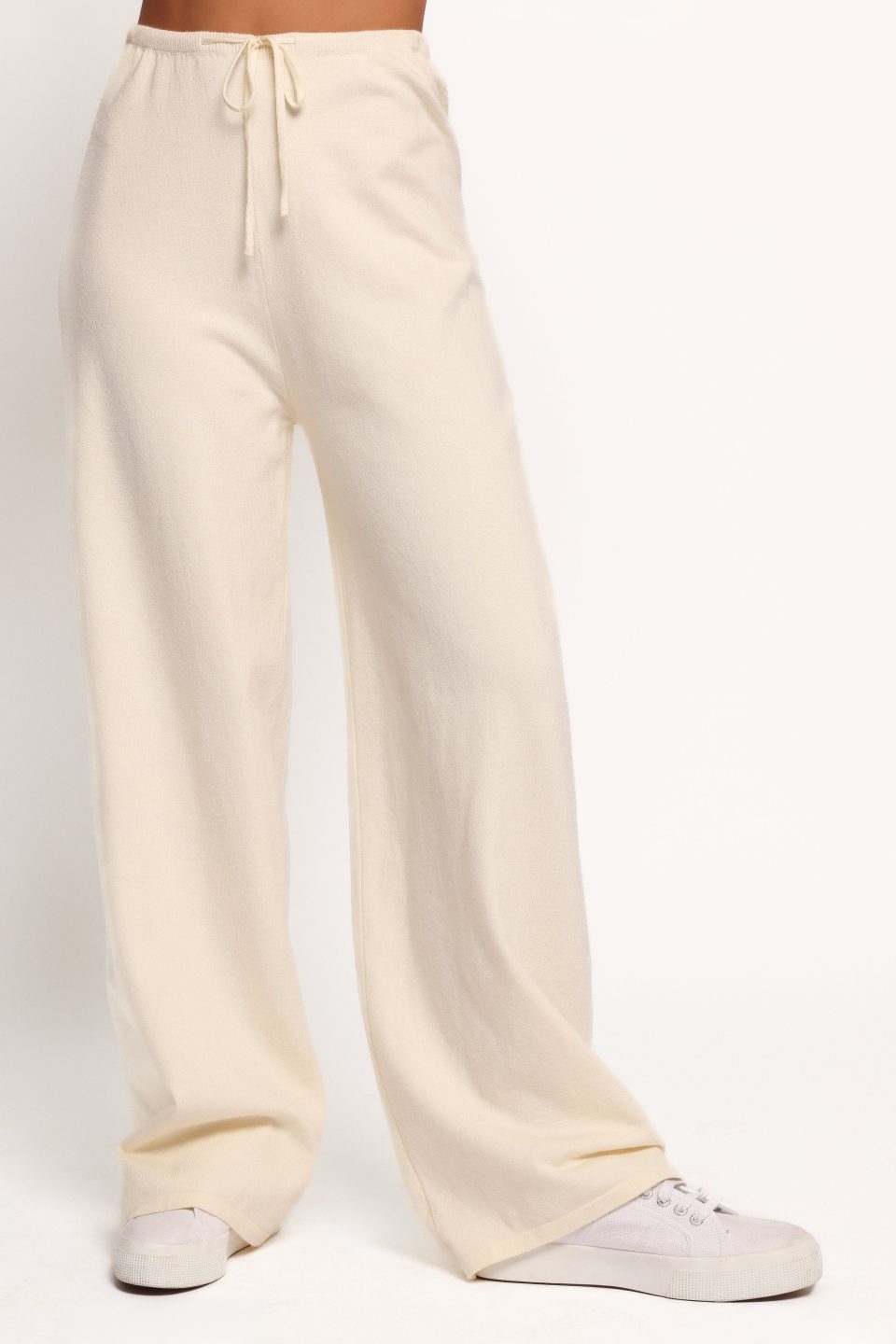 Ash Knitted Pants - White