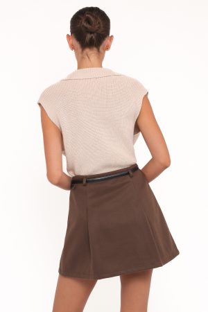 Asha Knitted Top – Beige