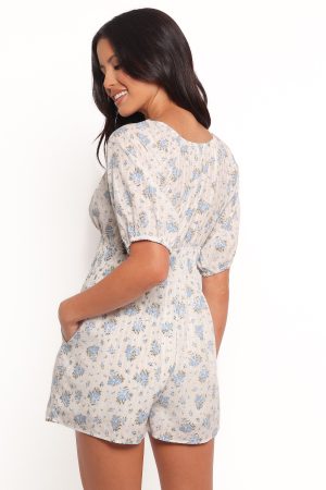 Ashio Romper – Blue Floral