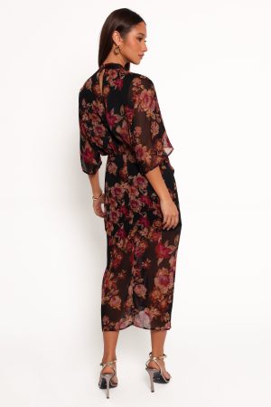 Audrina Maxi Dress – Deep Night Floral