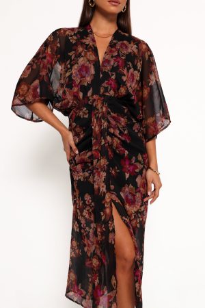Audrina Maxi Dress – Deep Night Floral
