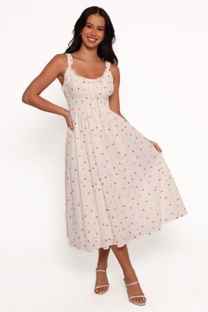 Auguste Midi Dress – Ditsy Heart