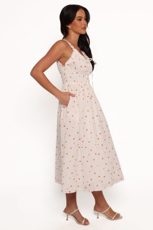 Auguste Midi Dress – Ditsy Heart