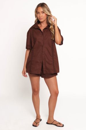 Austin Short Sleeve Shirt – Chocolate