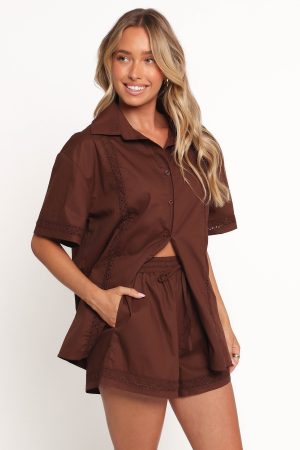 Austin Short Sleeve Shirt – Chocolate