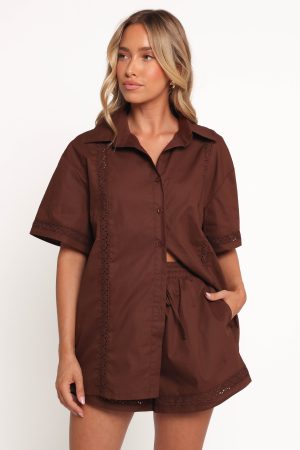 Austin Short Sleeve Shirt – Chocolate