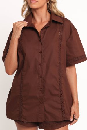 Austin Short Sleeve Shirt – Chocolate