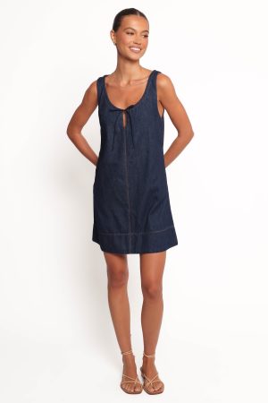 Azen Mini Dress – Dark Denim