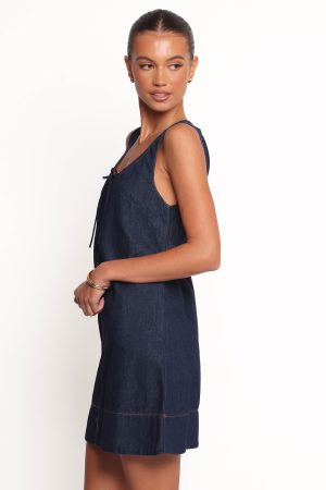 Azen Mini Dress – Dark Denim