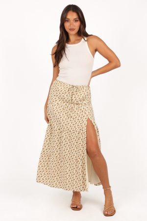 Bailey Tiered Maxi Skirt – Yellow