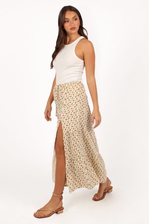 Bailey Tiered Maxi Skirt – Yellow