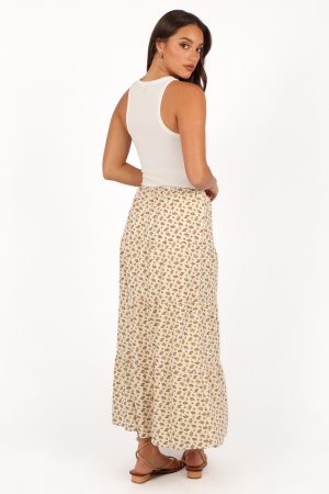 Bailey Tiered Maxi Skirt – Yellow