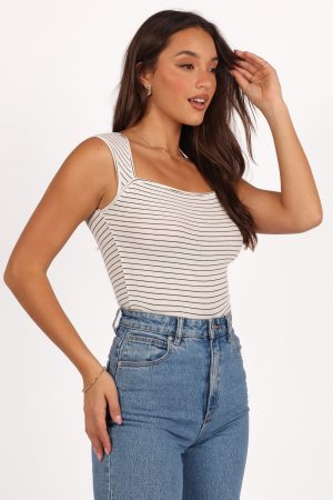 Bardot Top – Stripe