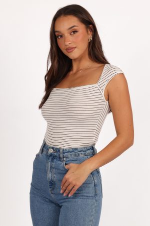 Bardot Top – Stripe