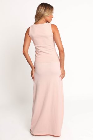 Beatrice Knitted Skirt – Peach