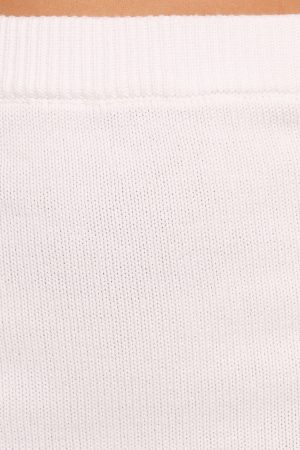 Bella Knit Mini Skirt – White