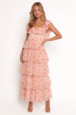 Belle Maxi Dress – Pink Floral