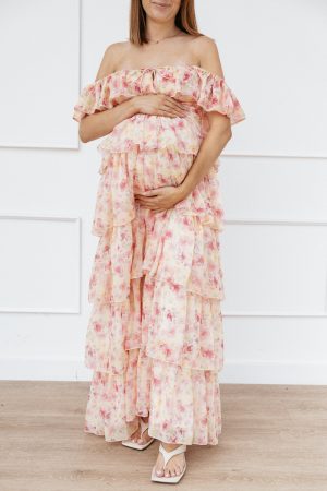 Belle Maxi Dress – Pink Floral