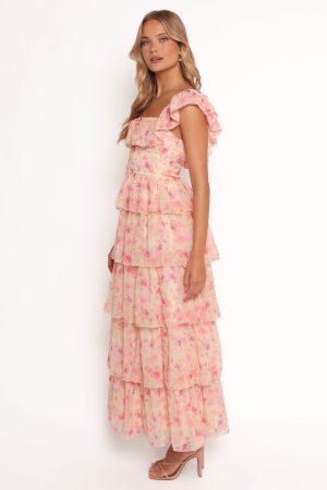 Belle Maxi Dress – Pink Floral