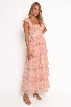 Belle Maxi Dress – Pink Floral