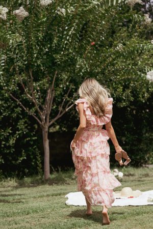 Belle Maxi Dress – Pink Floral