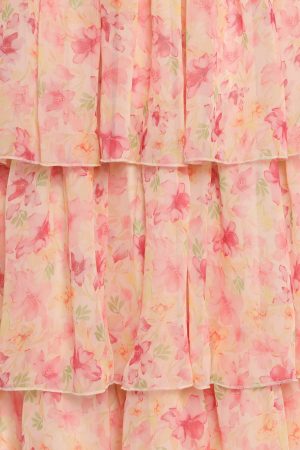Belle Maxi Dress – Pink Floral