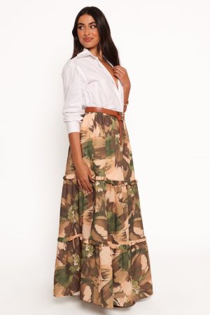 Beth Midi Skirt – Dark Floral