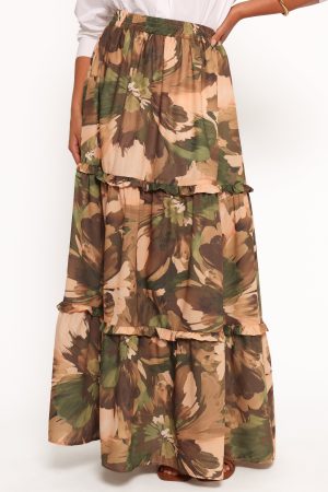 Beth Midi Skirt – Dark Floral