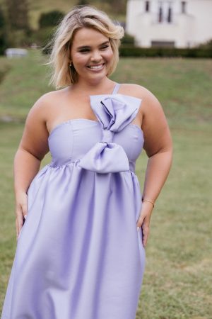Betina Bow Front Maxi Dress – Lilac