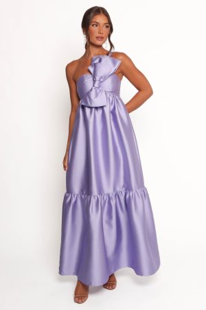 Betina Bow Front Maxi Dress – Lilac