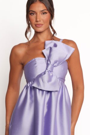 Betina Bow Front Maxi Dress – Lilac