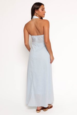 Betsy Halterneck Maxi Dress – Pale Blue