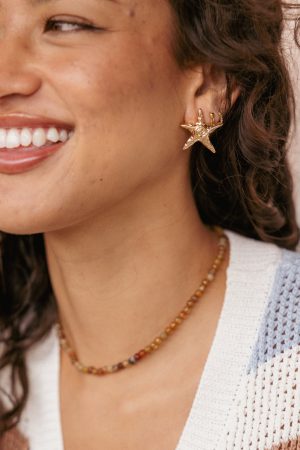 Bliss Starfish Earrings – Gold